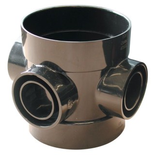 Wavin OsmaSoil D/SW short bossed pipe 110mm black