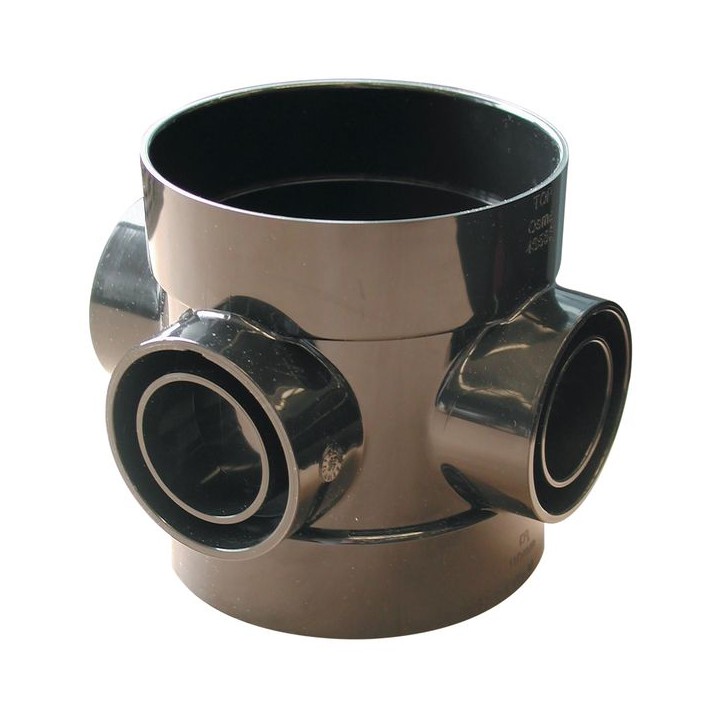 Wavin OsmaSoil D/SW short bossed pipe 110mm black