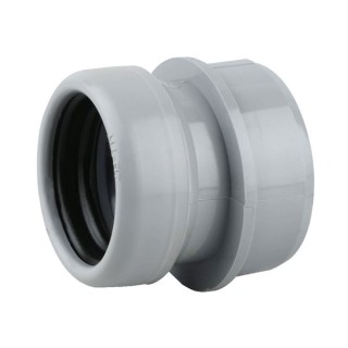 Wavin OsmaSoil S/S boss adaptor (ring-seal) 40mm grey