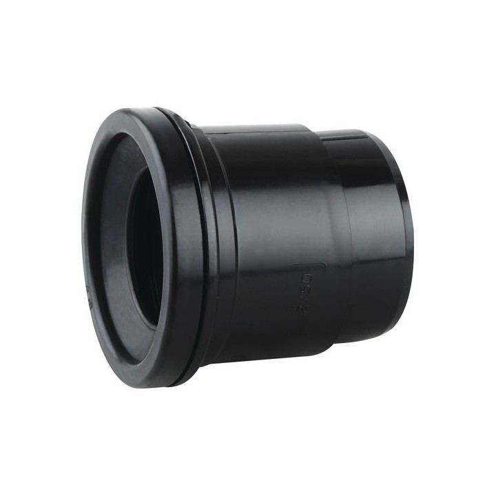 Wavin OsmaSoil S/S boss adaptor (ring-seal) 50mm black