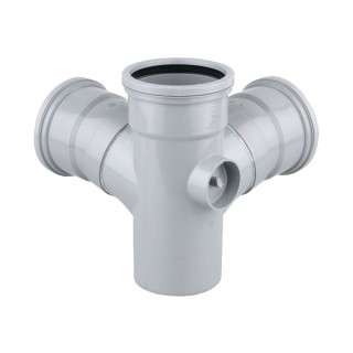 OsmaSoil 4S291G 110mm Ring-Seal Corner Branch 87.5Å™ Grey