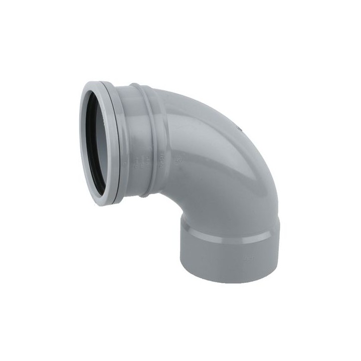 Wavin OsmaSoil S/SW bend 90° 110mm grey