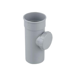 Wavin Osma RoundLine access pipe with screwed door 68mm grey