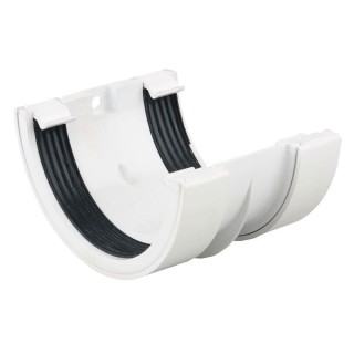Wavin Osma RoundLine gutter jointing bracket 112mm white 0T005W