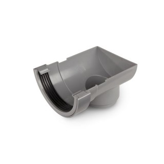 Wavin Osma RoundLine stopend outlet 112mm grey