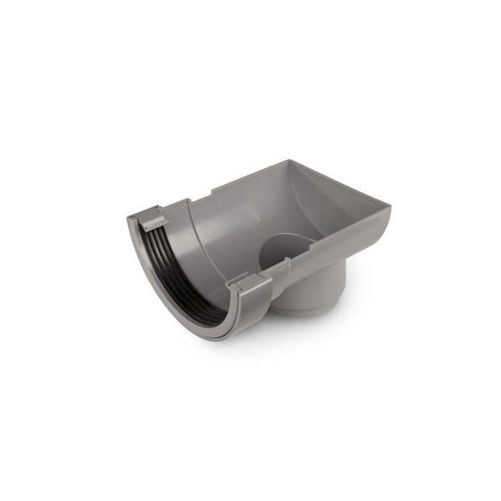 Wavin Osma RoundLine stopend outlet 112mm grey