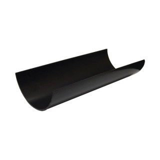 Floplast RG4B Black Half Round Line Gutter 4m