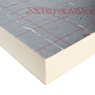 150mm x 2400mm x 1200mm Xtratherm Pitched Square Edge Foilboard Insulation Roof Board Thin-R XT/PR