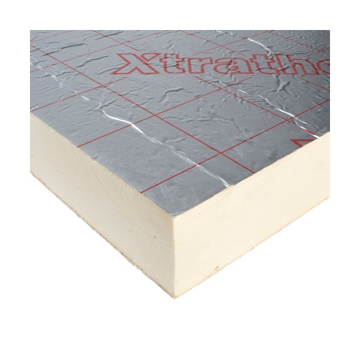 150mm x 2400mm x 1200mm Xtratherm Pitched Square Edge Foilboard Insulation Roof Board Thin-R XT/PR