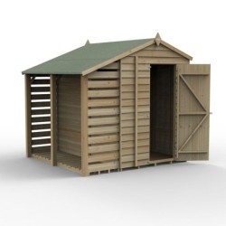 4LIFE Apex Shed 5 x 7 - Single Door - 2 Windows - with LEAN-TO Home Delivery