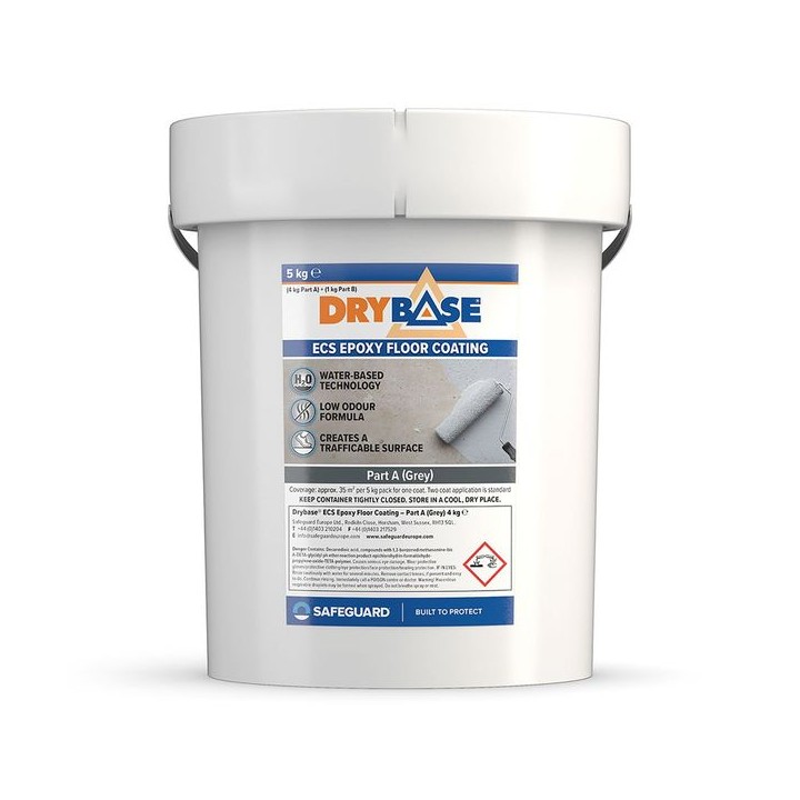Safeguard Drybase ECS Epoxy Floor Coating Grey 5L