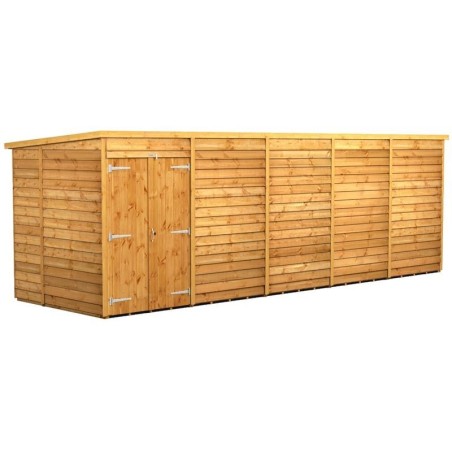20 x 6 Power Overlap Pent Double Doors No Windows