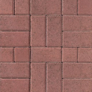 Tobermore Pedesta Decorative Block Paving in Red - 200 x 100 x 50mm