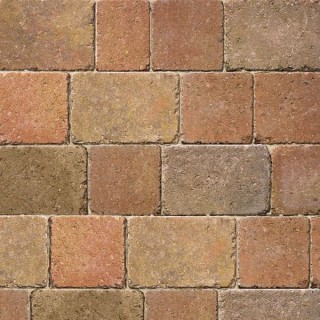 Bradstone Woburn Rumbled Concrete Block Paving Autumn 134mm x 134mm x 50mm - Pack of 504