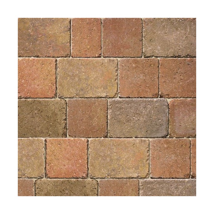 Bradstone Woburn Rumbled Concrete Block Paving Autumn 134mm x 134mm x 50mm - Pack of 504