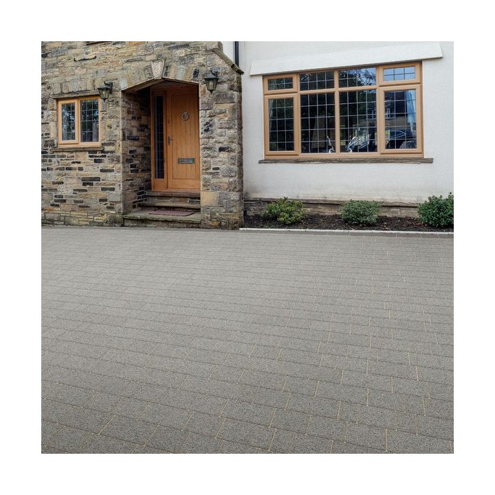 Marshalls Modal X Textured Concrete Block Paving Silver Grey Granite 200 x 100mm