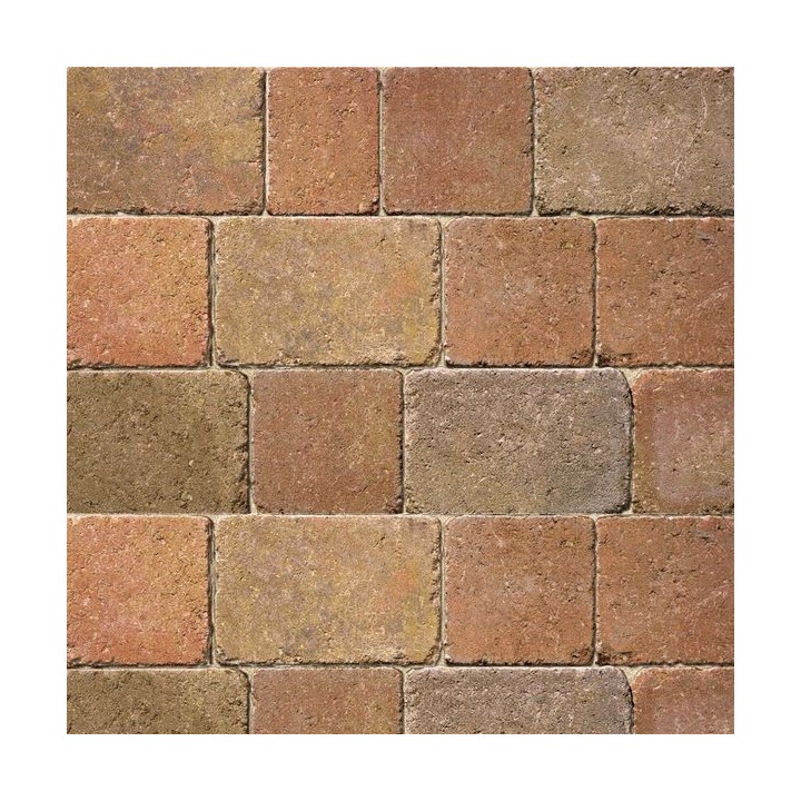 Bradstone Woburn Rumbled Concrete Block Paving Autumn 100mm x 134mm x 50mm