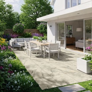 Global Stone Dinamika Porcelain Paving Van Gogh White 595 x 595mm
