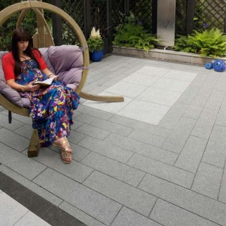 Marshalls Fairstone Granite Eclipse Natural Stone Paving Dark 1206 x 600mm