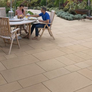 Marshalls Towngate Indian Sandstone Natural Stone Paving Brown Multi 610 x 610mm