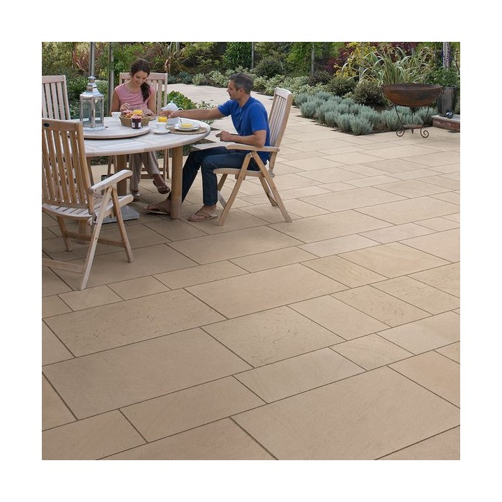 Marshalls Towngate Indian Sandstone Natural Stone Paving Brown Multi 610 x 610mm