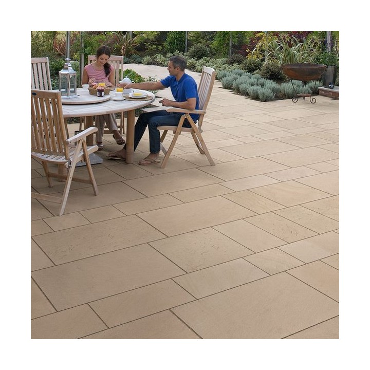 Marshalls Towngate Indian Sandstone Natural Stone Paving Brown Multi 305 x 610mm