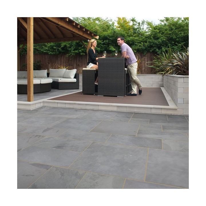 Marshalls Fairstone Slate Casarta Paving Pack Black 395mm x 395mm x 20mm