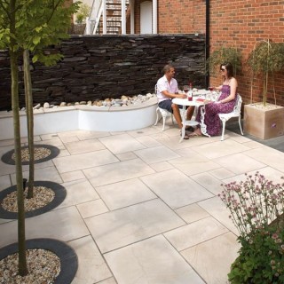 Marshalls Fairstone Sawn Versuro Natural Stone Paving Caramel Cream 760 x 1260mm