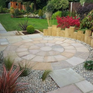 Talasey Classicstone Indian Sandstone 3m Natural Stone Circle Harvest