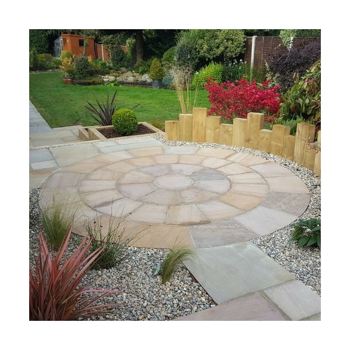 Talasey Classicstone Indian Sandstone 3m Natural Stone Circle Harvest
