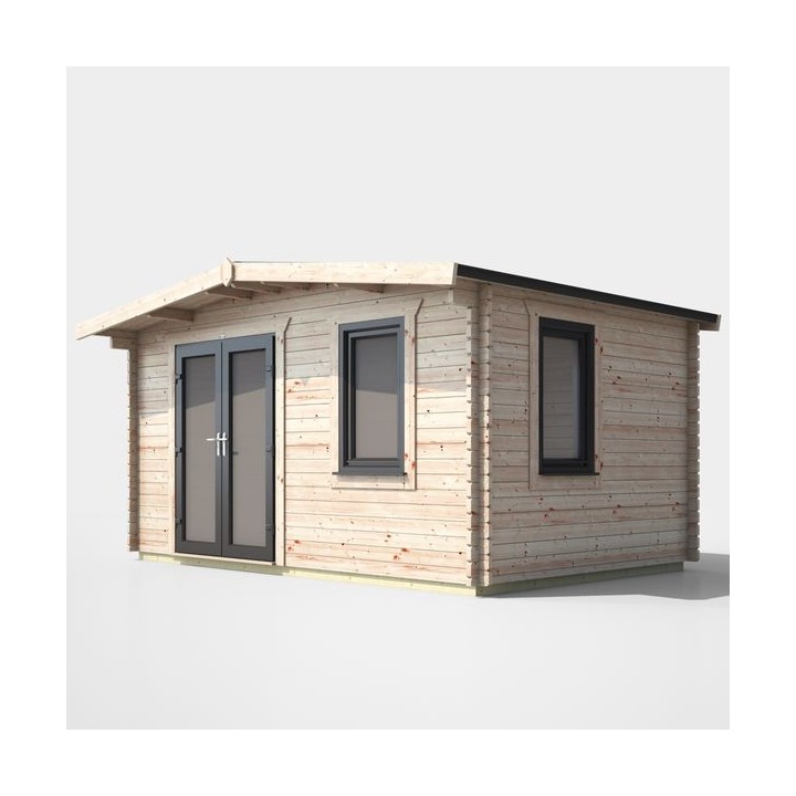 10 x 14 Power Chalet Log Cabin Left Doors