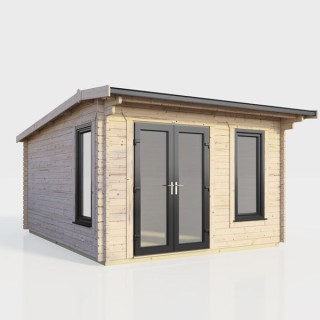 12 x 12 Power Apex Log Cabin Left Doors