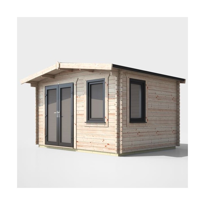 10 x 12 Power Chalet Log Cabin Left Doors