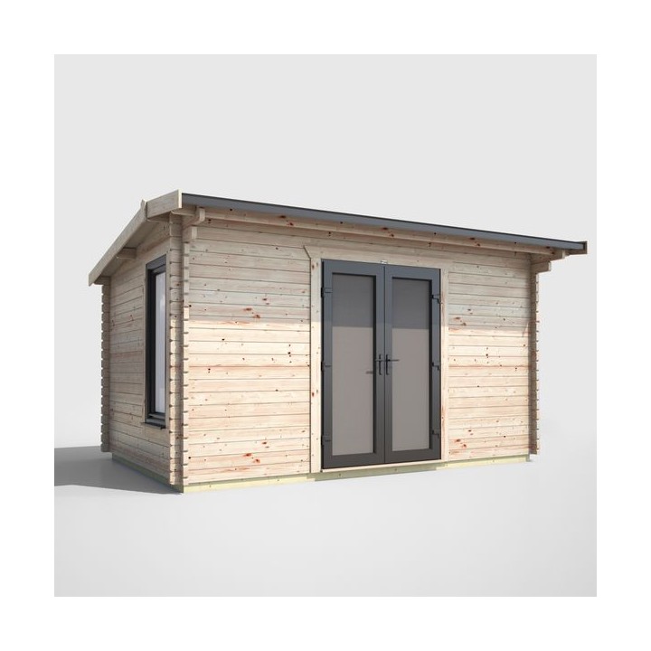 14 x 8 Power Apex Log Cabin Centre Doors