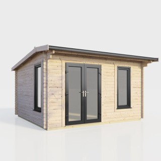 14 x 10 Power Apex Log Cabin Left Doors