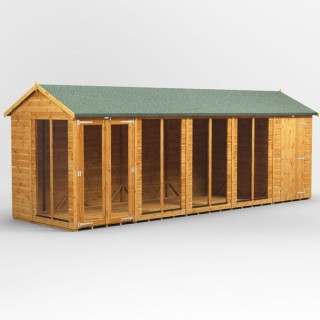 20 x 6 Power Apex Summerhouse With 4ft Side Store