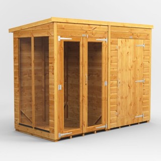 8 x 4 Power Pent Summerhouse With 4ft Side Store