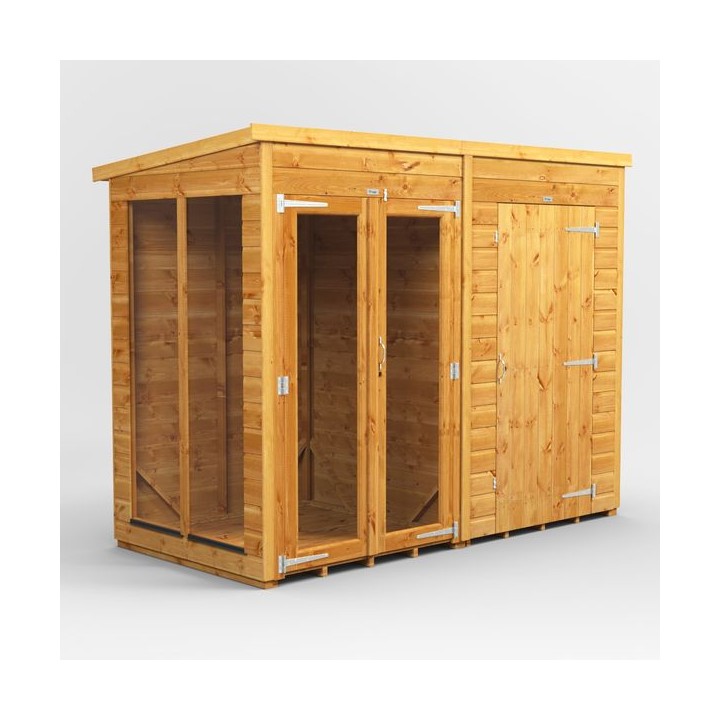 8 x 4 Power Pent Summerhouse With 4ft Side Store