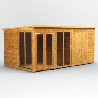 14 x 8 Power Pent Summerhouse With 6ft Side Store
