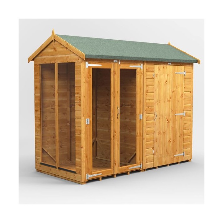 8 x 4 Power Apex Summerhouse With 4ft Side Store