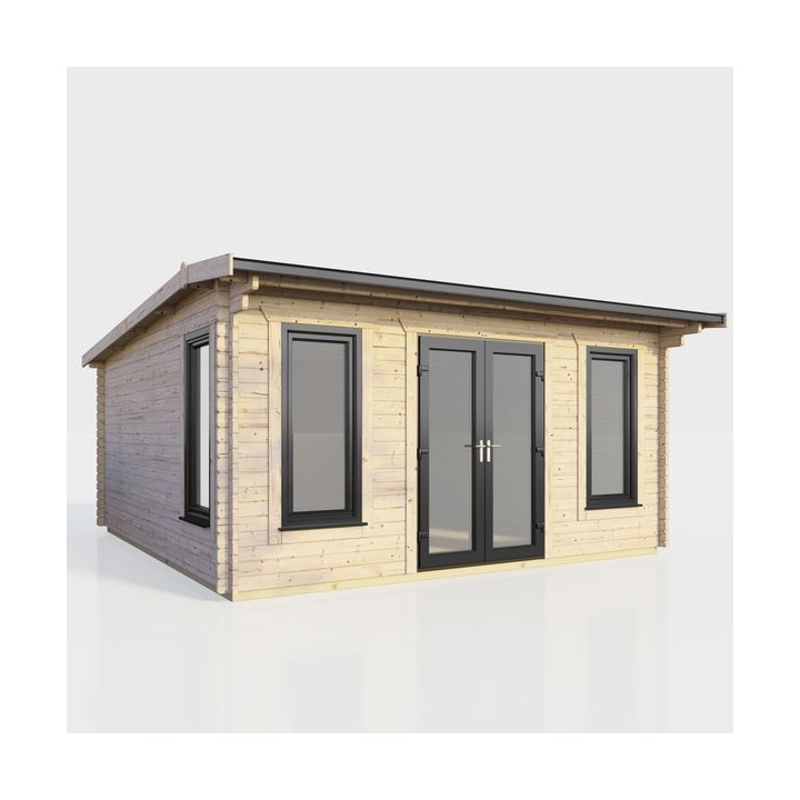 16 x 14 Power Apex Log Cabin Centre Doors