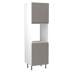 Flatpack Single Oven Tower J-pull Super Gloss Dust Grey Slab 600mm - FKKJ0331