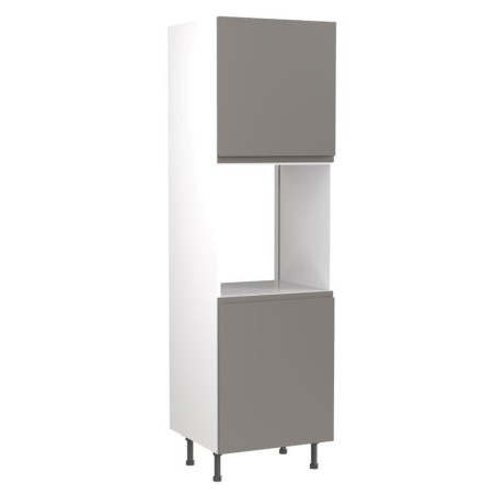Flatpack Single Oven Tower J-pull Super Gloss Dust Grey Slab 600mm - FKKJ0331