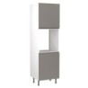 Flatpack Single Oven Tower J-pull Super Gloss Dust Grey Slab 600mm - FKKJ0331