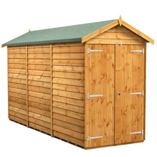 12 x 4 Power Overlap Apex Double Doors No Windows