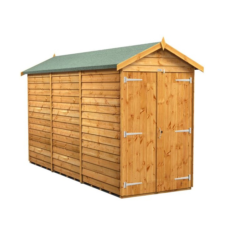 12 x 4 Power Overlap Apex Double Doors No Windows