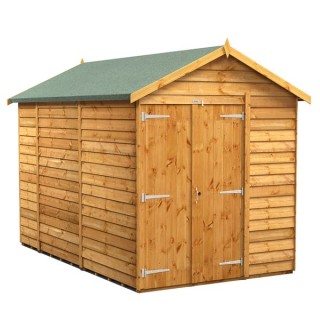 10 x 6 Power Overlap Apex Double Doors No Windows