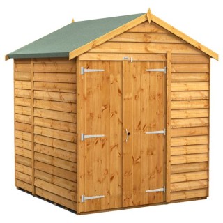 6 x 6 Power Overlap Apex Double Doors No Windows