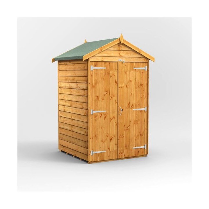 4 x 4 Power Overlap Apex Double Doors No Windows