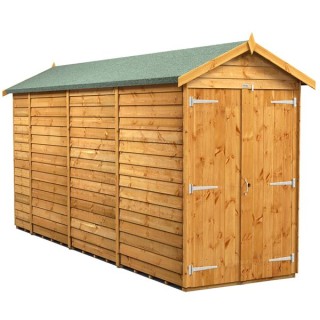 14 x 4 Power Overlap Apex Double Doors No Windows